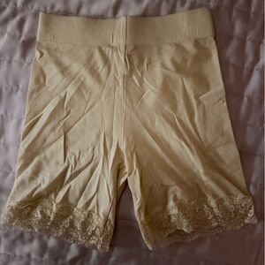 Yellow Lace Trim Forever21 Women's Shorts